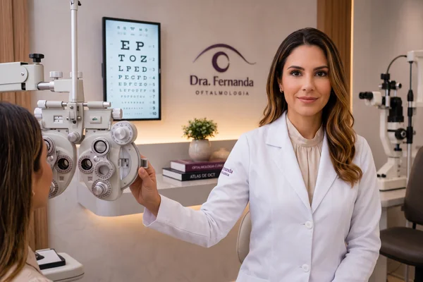 Teste de Acuidade Visual com autorrefrator e tabela digital em Palmas